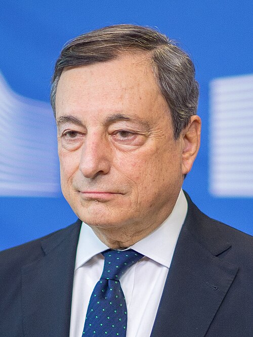 Portrait of Mario Draghi